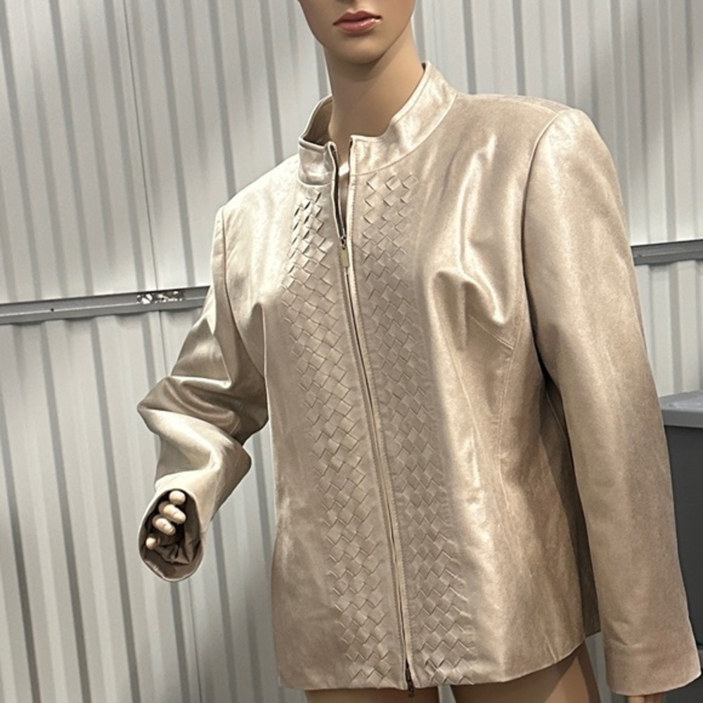 Doncaster Cream Leather Bomber Jacket